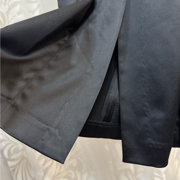 Bebe Vintage Black Satin Pencil Skirt Dress - Picture 10 of 11